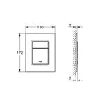 Bedieningsplaat Grohe Skate Cosmopolitan S WC DF 13x17,2cm, Doe-het-zelf en Verbouw, Sanitair, Ophalen of Verzenden, Nieuw