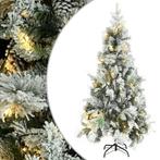 vidaXL Kerstboom met LED en dennenappels en sneeuw 225 cm, Verzenden, Nieuw