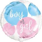 Helium Ballon Boy Or Girl 45cm leeg, Hobby en Vrije tijd, Feestartikelen, Ophalen of Verzenden, Nieuw