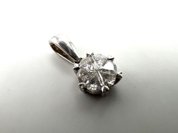 Zonder Minimumprijs - Hanger - 18 karaat Witgoud - 0.18ct., Sieraden, Tassen en Uiterlijk, Antieke sieraden