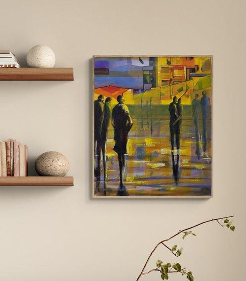 Pedro Pablo Diaz Avila - Noches en compañía. NO reserve, Antiek en Kunst, Kunst | Schilderijen | Modern