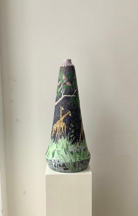 Carr - Lamp - Keramiek - Handbeschilderde lampenvoet, Antiek en Kunst, Antiek | Meubels | Stoelen en Banken