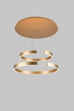 Hanglamp Lux-Circle led,  2-lichts 40-60 cm goud, Verzenden, Nieuw, Metaal, Modern