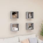 vidaXL Wandschappen kubus 4 st 26x15x26 cm betongrijs, Huis en Inrichting, Woonaccessoires | Wandplanken en Boekenplanken, Verzenden