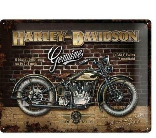 Harley-davidson reclamebord genuine, Verzamelen, Merken en Reclamevoorwerpen, Nieuw, Verzenden