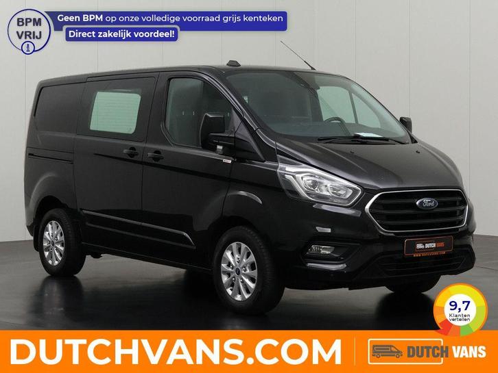 Ford Transit Custom Bestelbus 2.0TDCI | zwart, Auto's, Bestelauto's, Lease, Automaat, BTW verrekenbaar, Diesel, Zwart, Ford