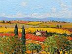 Gino Masini (1949) - Blooming hills - Tuscany landscape, Antiek en Kunst