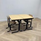 complete schoolset Galvanitas 10 stuks tafels + stoelen, Ophalen of Verzenden, Gebruikt, Hout, Vijf, Zes of meer stoelen