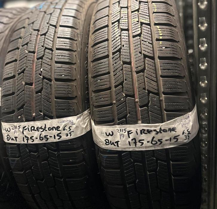 2x175-65-15 Firestone winter 6.5m €30 per band 175 65 15, Auto-onderdelen, Banden en Velgen, 15 inch, Winterbanden, 175 mm, Personenwagen