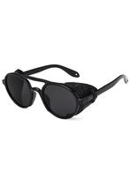 Motor Zonnebril Zwart Montuur Zwarte Glazen Vintage Retro Se, Sieraden, Tassen en Uiterlijk, Zonnebrillen en Brillen | Heren, Nieuw