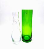 V.Nason&C. - Vaas (2) - silhouet - Muranoglas - Uranium, Antiek en Kunst, Antiek | Glas en Kristal