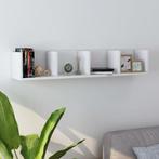 vidaXL Cd-wandschap 100x18x18 cm bewerkt hout wit, Verzenden, Nieuw