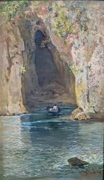 Salvatore Petruolo (1857-1946) - Grotta di Posillipo, Antiek en Kunst, Kunst | Schilderijen | Klassiek