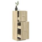 vidaXL Apothekerskast 40x41x118 cm bewerkt hout sonoma, Verzenden, Nieuw