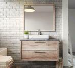 Badkamermeubel Indiana 70cm hout look spiegel waskom kast, Huis en Inrichting, Badkamer | Badkamermeubels, 50 tot 100 cm, Nieuw