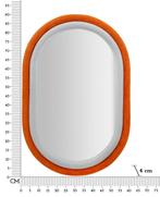 WANDSPIEGEL ANTONY ORANJE/MIX FLUWEEL CM 60X4X90, Huis en Inrichting, Woonaccessoires | Spiegels, Ophalen of Verzenden, Nieuw