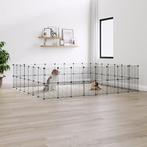 vidaXL Huisdierenkooi met deur 60 panelen 35x35 cm staal, Dieren en Toebehoren, Knaagdieren en Konijnen | Hokken en Kooien, Nieuw