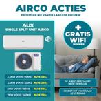 Aux Airco 2,5/3,5/5/7kW + Gratis WiFi - Laagste prijs in NL!, Witgoed en Apparatuur, Airco's, Nieuw, Afstandsbediening, 100 m³ of groter