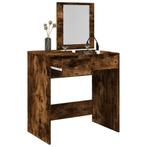 vidaXL Kaptafel met spiegel 73x46,5x120 cm gerookt, Huis en Inrichting, Tafels | Kaptafels, Verzenden, Nieuw