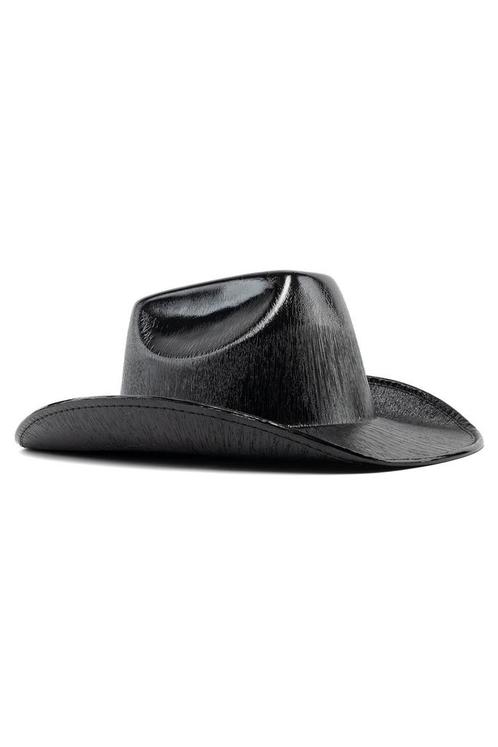 Cowboyhoed Glossy Zwart Zwarte Cowboy Western Hoed Dames Her, Kleding | Dames, Carnavalskleding en Feestkleding, Nieuw, Carnaval