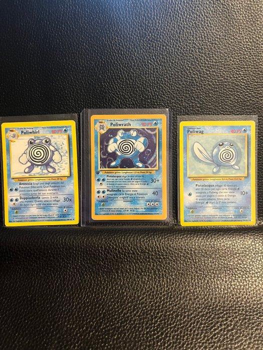 Pokémon - 3 Card - Poliwrath, Poliwhirl, Poliwag 13/102,, Hobby en Vrije tijd, Verzamelkaartspellen | Pokémon