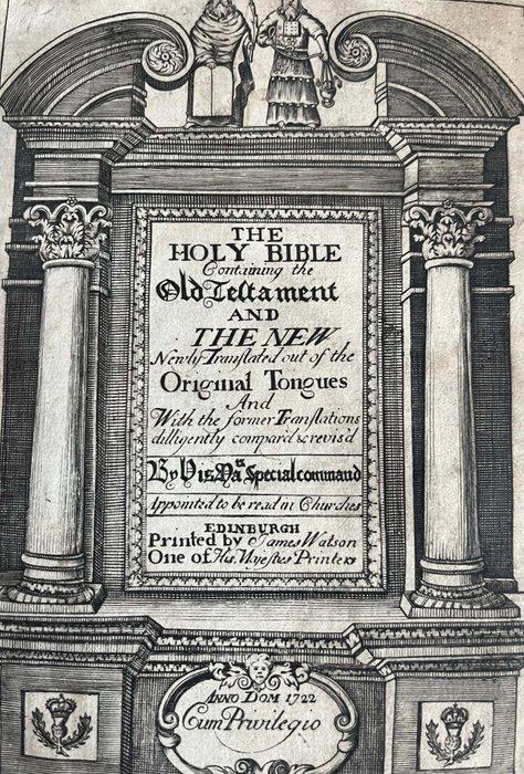 1720s Edinburgh Bible, bound in an unusual contemporary, Antiek en Kunst, Antiek | Boeken en Bijbels