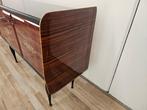 Credenza - Sideboard uit de jaren 50 in mahonie - Glas,