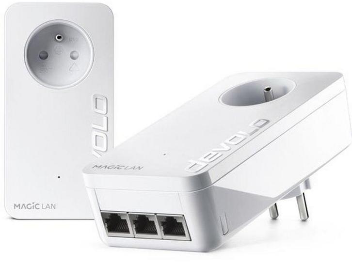 devolo Magic 2 LAN triple Starter Kit - Powerline adapter -, Computers en Software, Pc- en Netwerkkabels, Zo goed als nieuw, Verzenden