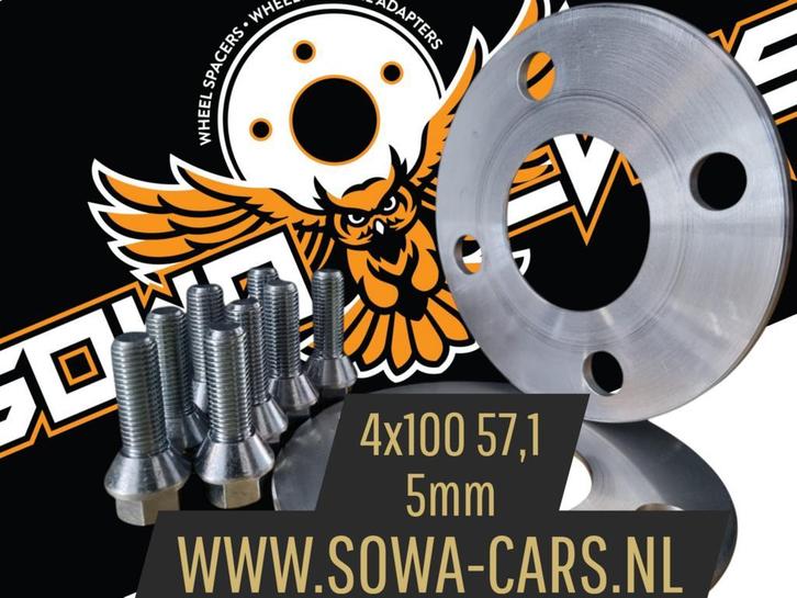 Spacers 5mm vw golf 1 2 3 polo up 4x100 57,1 Spoorverbreders, Auto diversen, Tuning en Styling, Ophalen of Verzenden