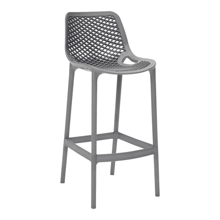Barkruk Buiten - 75 cm - Air - Donkergrijs - Siesta, Huis en Inrichting, Barkrukken, Verzenden