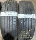 2x215-55-18 Continental Zomer 2x5m €55 per band 215 55 18, Auto-onderdelen, Banden en Velgen, Ophalen, 18 inch, Band(en), Personenwagen