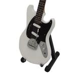 Miniatuur Fender Mustang gitaar met gratis standaard, Ophalen of Verzenden, Nieuw, Pop, Beeldje of Miniatuur