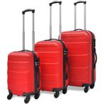 vidaXL 3-delige Kofferset hard 45,5/55/66 cm rood, Verzenden, Nieuw