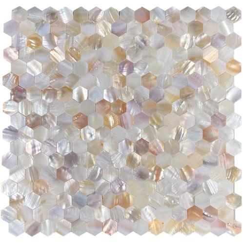 Zelfklevende Mozaïek Tegel - Afimera Mother of Pearl Hexagon, Huis en Inrichting, Woonaccessoires | Wanddecoraties, Nieuw, Ophalen of Verzenden