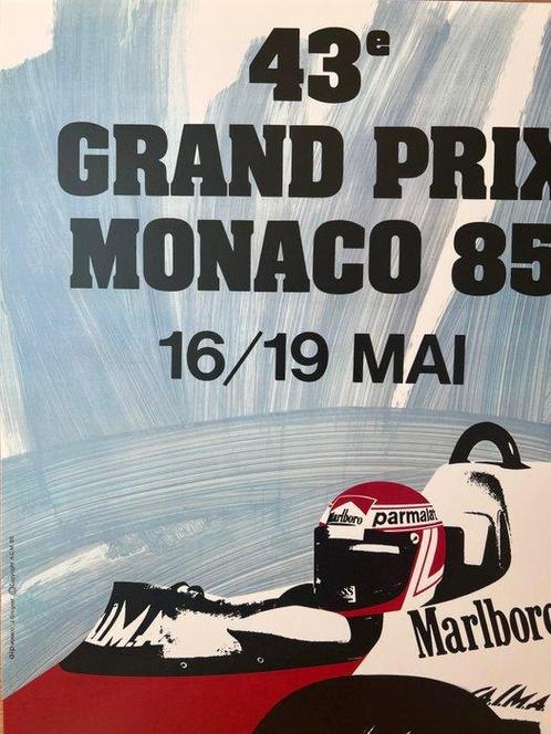 Anonymous - Poster pubblicitario- GP Monaco 1985-, Antiek en Kunst, Kunst | Tekeningen en Foto's