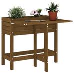 vidaXL Plantenbak met inklapbaar tafelblad grenenhout, Verzenden, Nieuw, Hout
