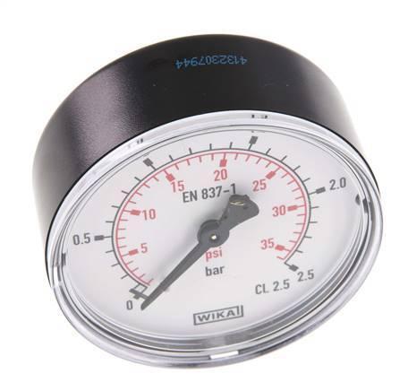 0..2.5 Bar Manometer Achteraansluiting Kunststof/Messing 63, Doe-het-zelf en Verbouw, Overige Doe-het-zelf en Verbouw, Nieuw, Verzenden