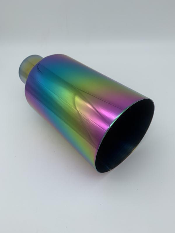 4 Inch rainbow RVS uitlaat sierstuk recht, Auto-onderdelen, Uitlaatsystemen, Nieuw, Ophalen of Verzenden