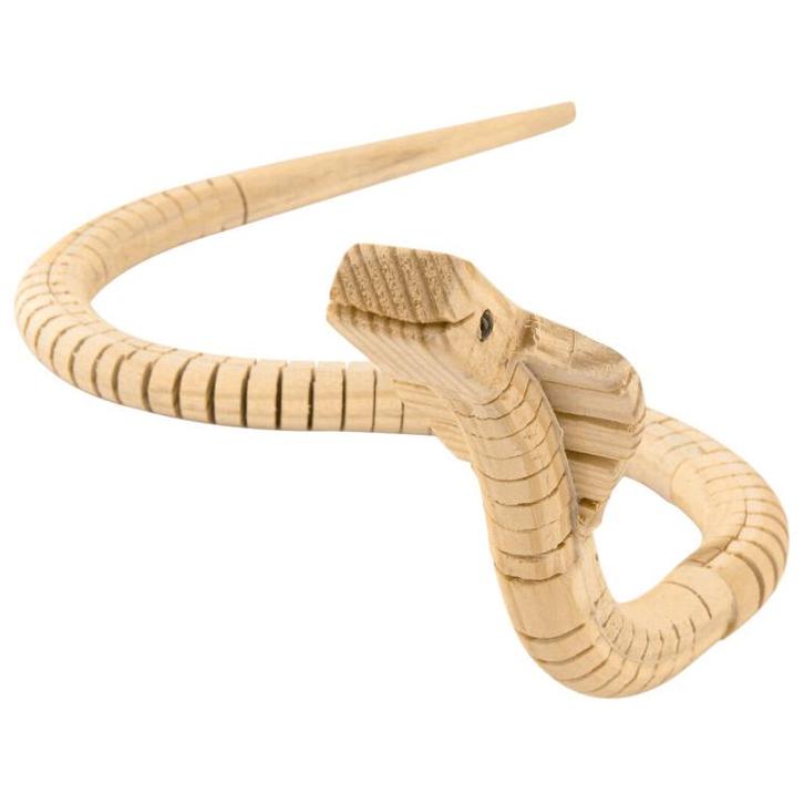 Cobra Slang - Hout Beweegbaar - Hobby & DIY - Duurzaam & Onb, Hobby en Vrije tijd, Knutselen, Nieuw, Ophalen of Verzenden