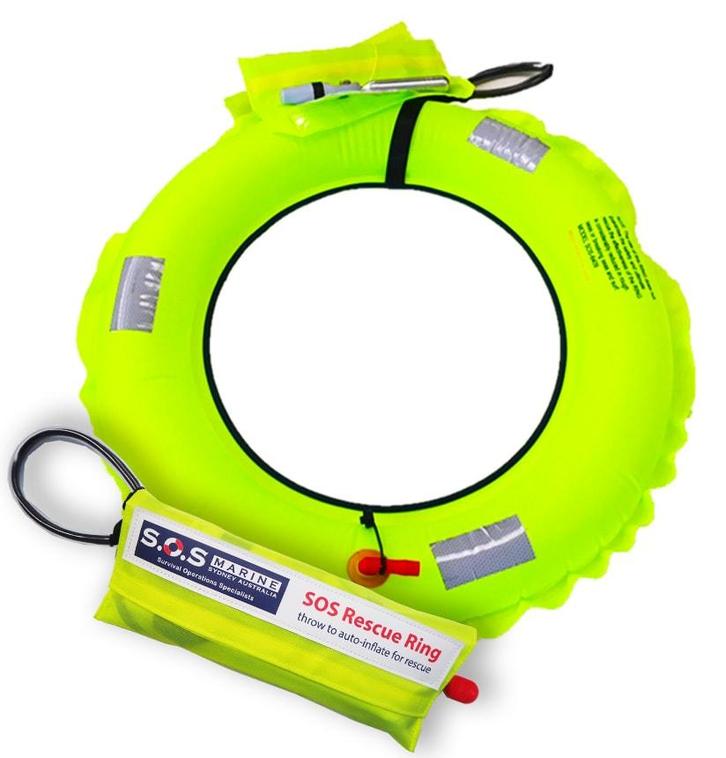 SOS Marine Opblaasbare Rescue Ring, Watersport en Boten, Accessoires en Onderhoud, Nieuw, Ophalen of Verzenden