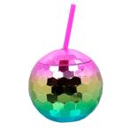 Disco Regenboog Bekers Met Rietje, Verzenden, Nieuw