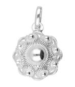 Zilveren Zeeuwse knop knoop 14 mm. ketting hanger, Verzenden, Nieuw
