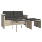 Loungeset Lichtgrijs Rattan - 40% Korting - OP=OP!, Tuin en Terras, Tuinsets en Loungesets, 2 zitplaatsen, Rotan, Nieuw, Ophalen of Verzenden
