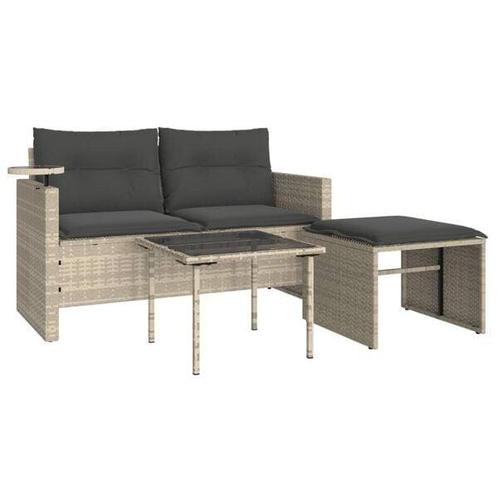 Loungeset Lichtgrijs Rattan - 40% Korting - OP=OP!, Tuin en Terras, Tuinsets en Loungesets, Nieuw, Rotan, Loungeset, 2 zitplaatsen