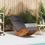 vidaXL Ligbed schommelend met kussen massief acaciahout, Tuin en Terras, Ligbedden, Verzenden, Nieuw