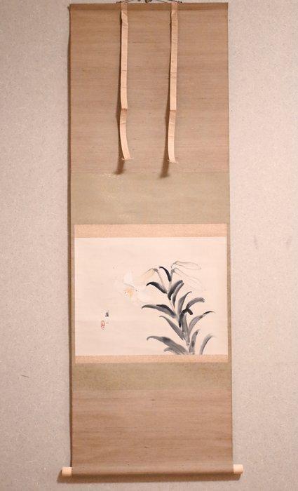 Zomerbloem - Witte Lelie - kleine hangende rol - Met de hand, Antiek en Kunst, Antiek | Overige Antiek