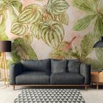 Profhome 382421-GU Fotobehang jungle mat groen roze 3,71 m, Huis en Inrichting, Stoffering | Behang, Verzenden