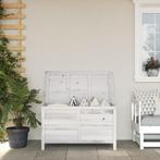 vidaXL Tuinbox 99x49,5x58,5 cm massief vurenhout wit, Tuin en Terras, Verzenden, Nieuw