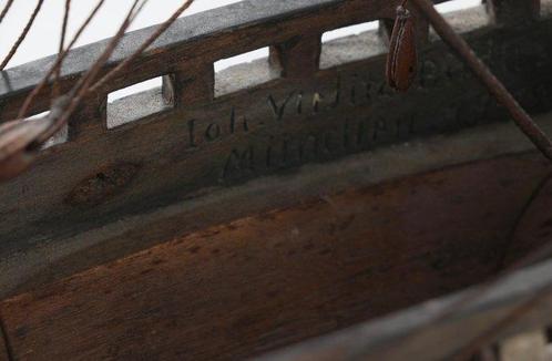 Joh. Virlitz Bildh. Munchen 1919, h. 101 cm - Modelschip -, Hobby en Vrije tijd, Modelauto's | 1:5 tot 1:12