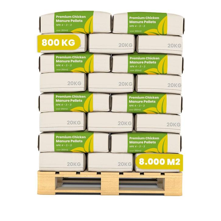 Kippenmestkorrels  (40x = 800 kg – voor 8000 m2), Tuin en Terras, Aarde en Mest, Mest, Verzenden